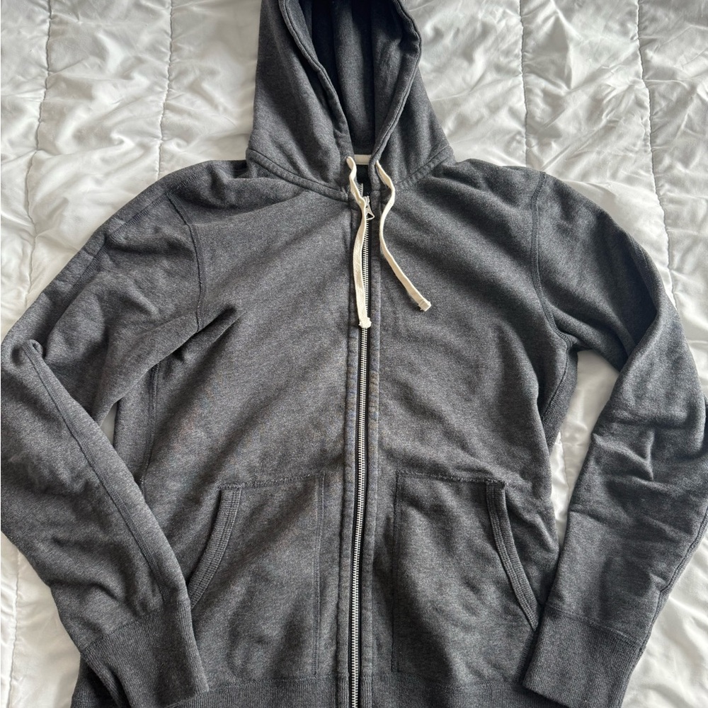 Reigning Champ Dark Gray Zip-Up Hoodie